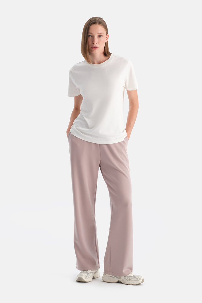 Pudra Kadın Modal Tek Biye Detaylı Eşofman Altıı