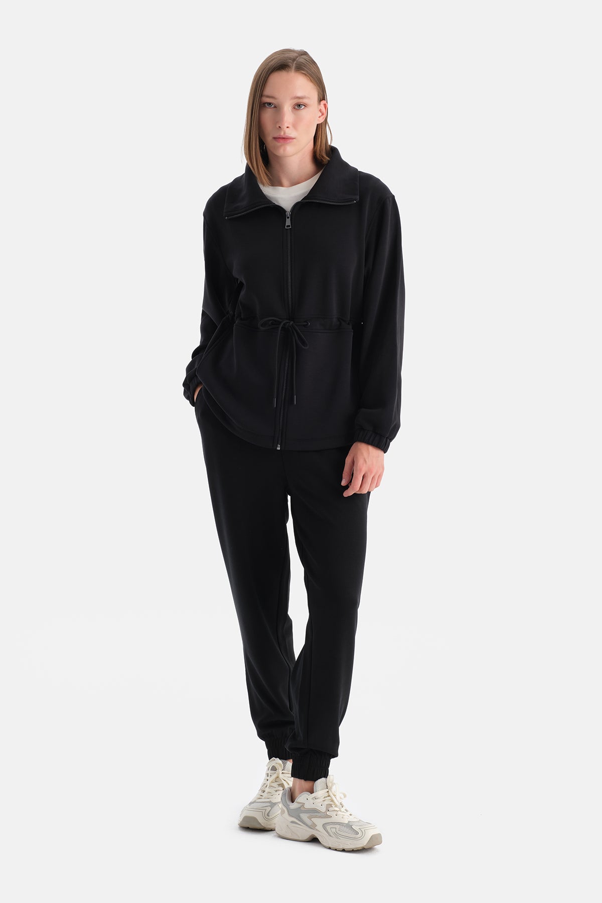 Siyah Kadın Modal Jogger Eşofman Altı