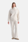 Ekru Melanj Travel Üç İplik Nervürlü Pantolon