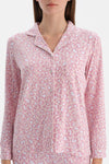 Açık Pembe Leopar Desenli Termal Pijama Takımı