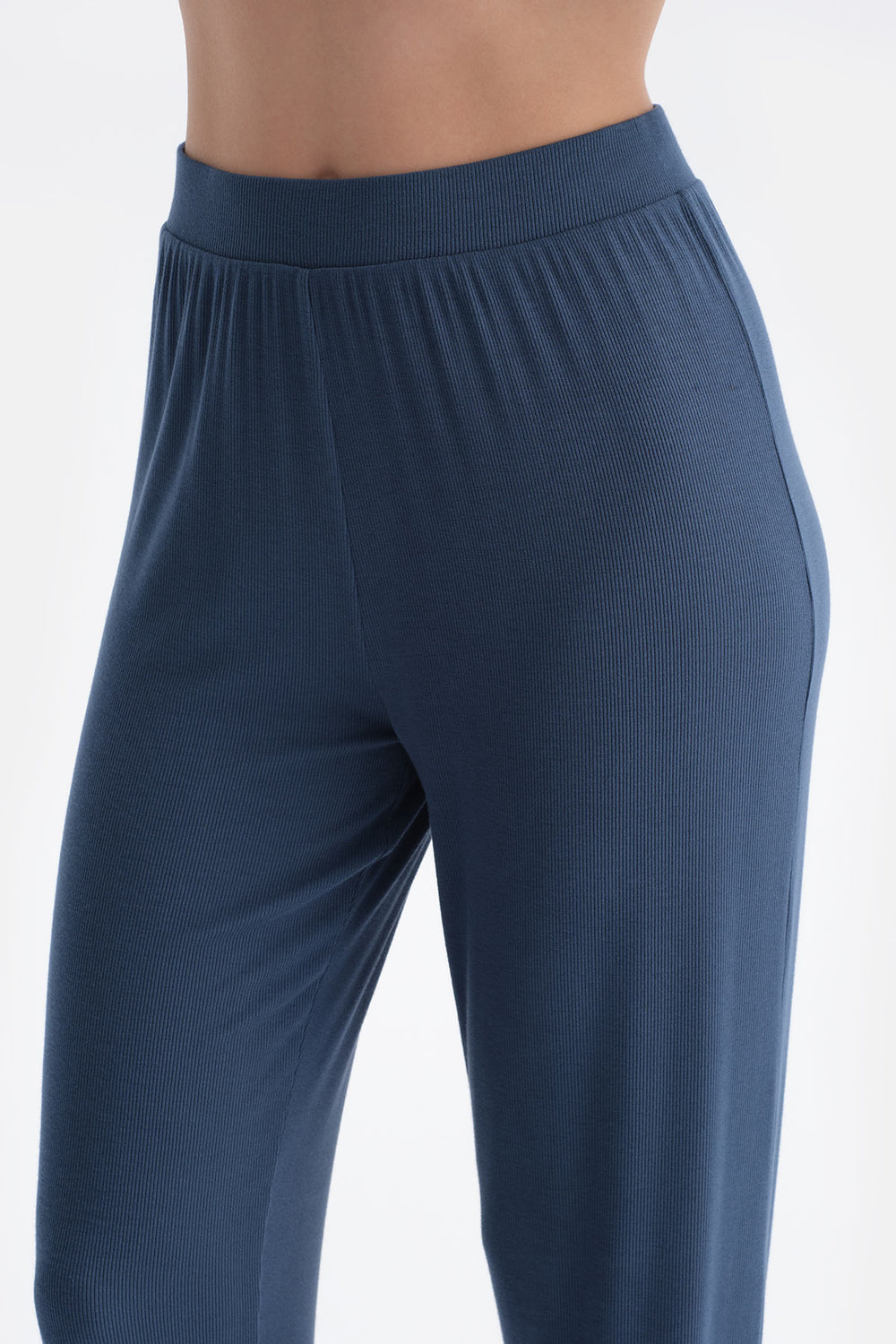 Indigo Uzun Kollu Kaşkore Tişört Pantolon Takım