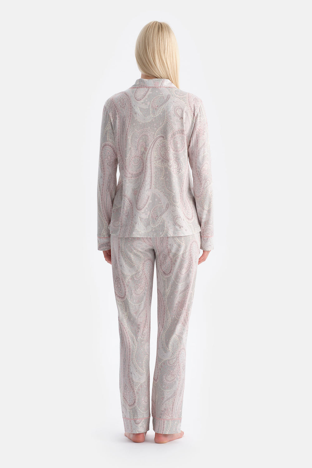 Multicolor Şal Desenli Gömlek Pantolon Takım