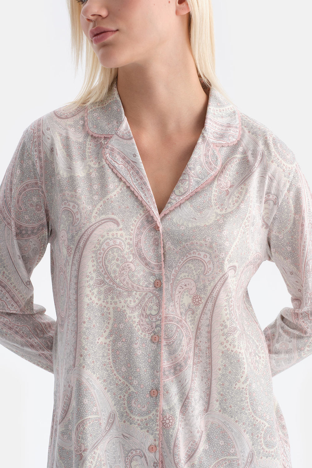 Multicolor Şal Desenli Gömlek Pantolon Takım