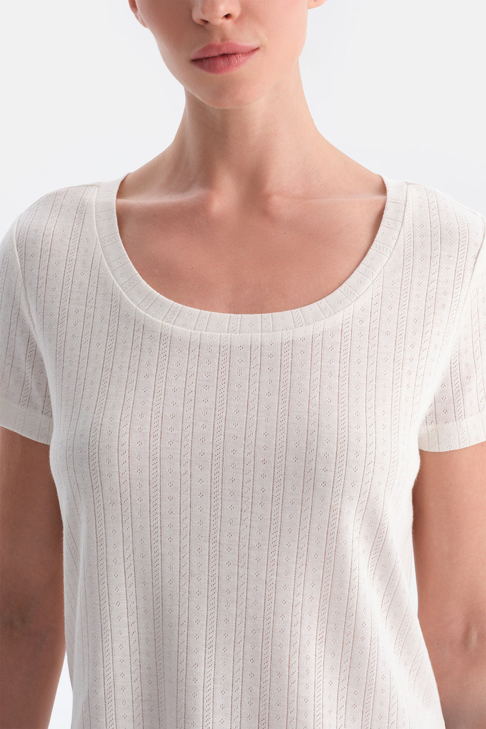 Ekru Pointel Tişört Pantolon Takım