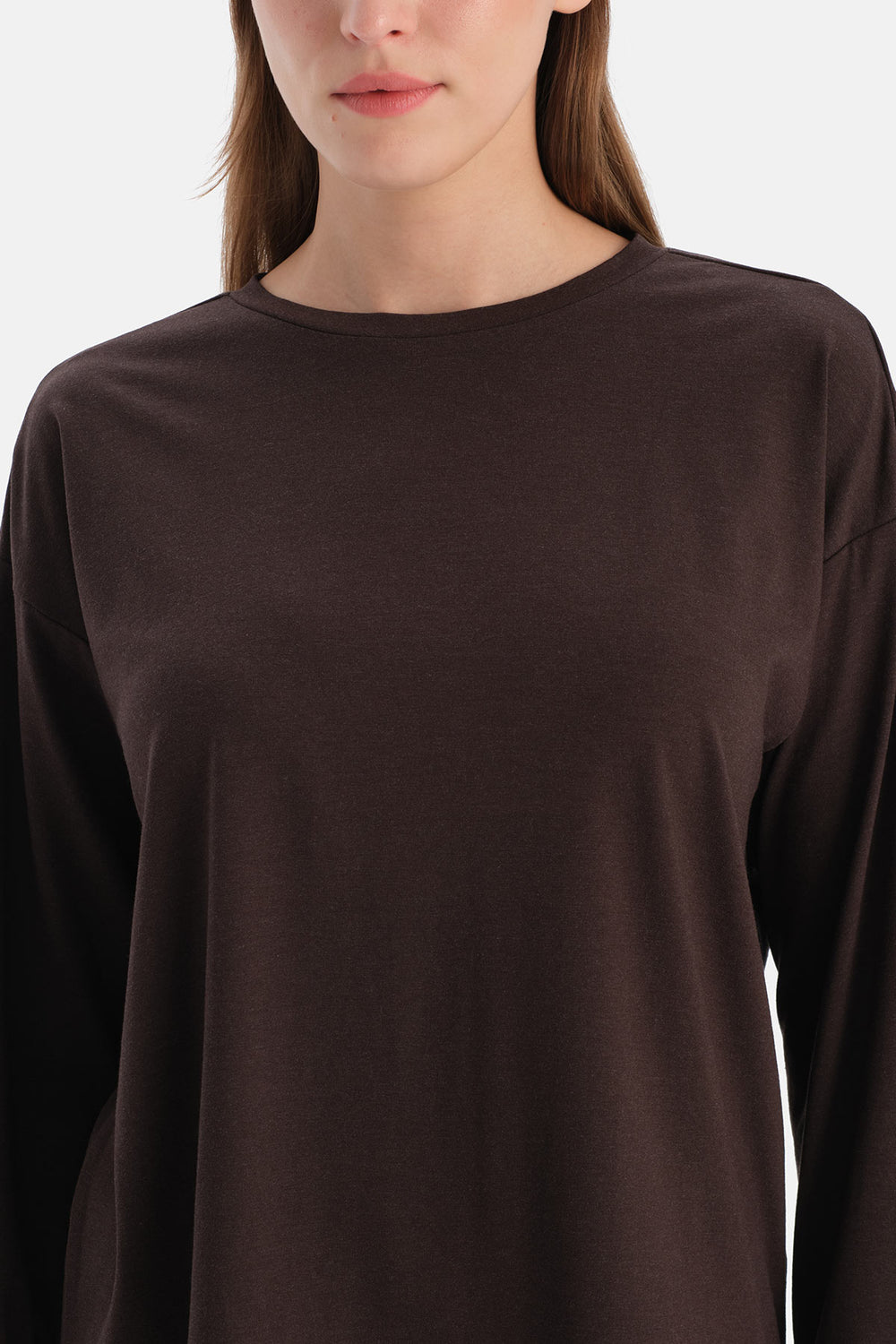 Koyu Kahve Soft Touch Tişört Pantolon Takım