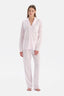 Açık Pembe Çizgili Gömlek Pantolon Takım