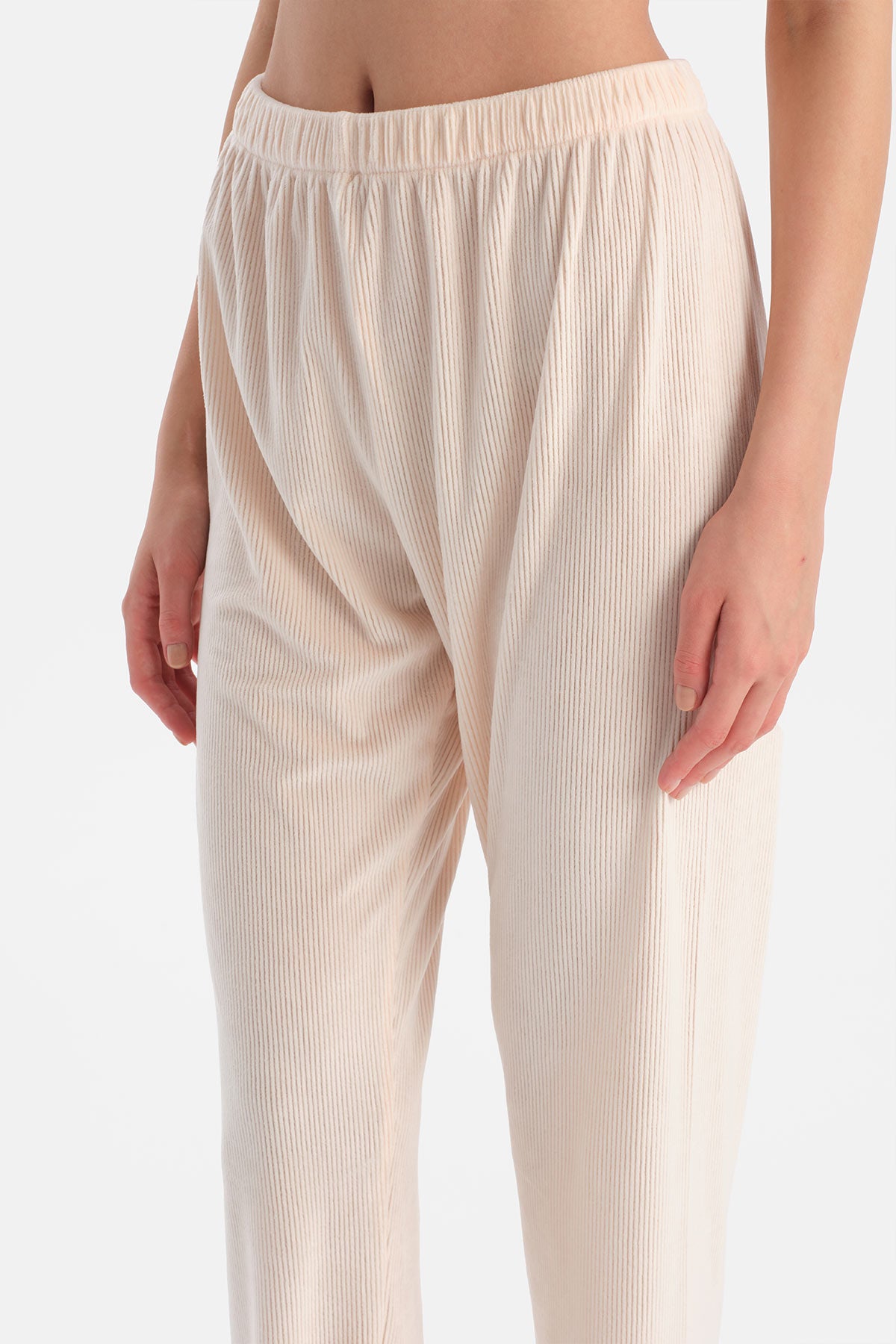 Mürdüm Travel Ribli Kadife Gömlek Pantolon Pijama Seti