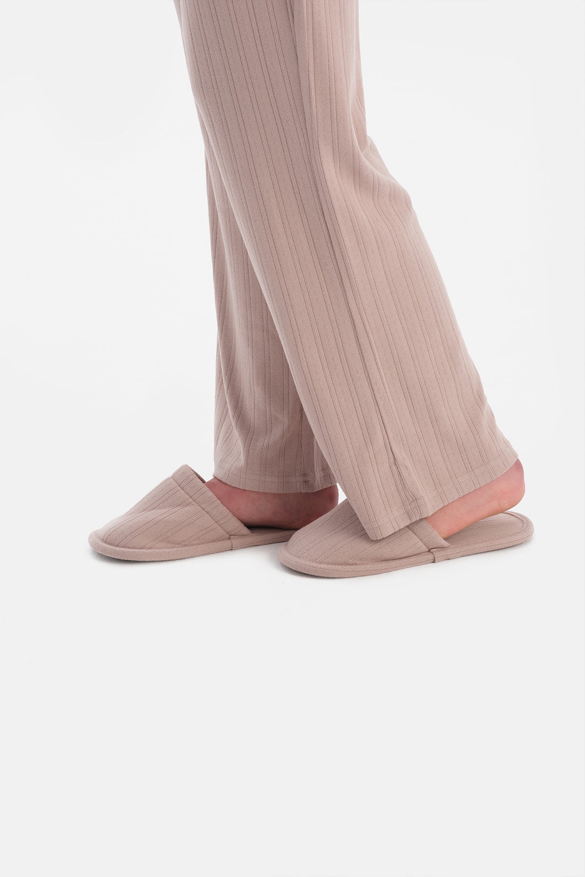 Vizon Travel Pointel Bisiklet Yaka Tişört Pantolon Pijama Seti