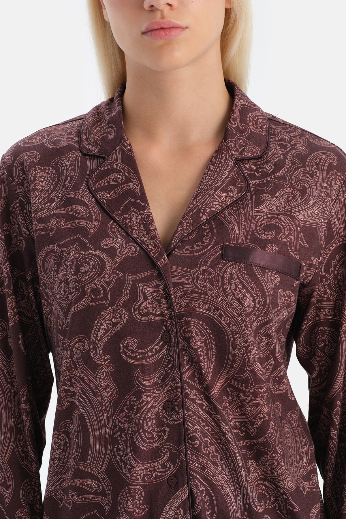 ŞAL DESENLİ GÖMLEK PANTOLON TAKIM