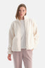 Ekru Kadın Ön Cepli Çıtçıtlı Mont
