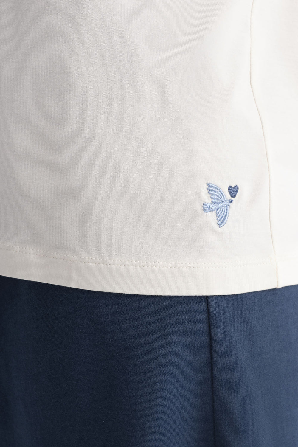 Ekru V Yaka Kısa Kollu Şort Takım