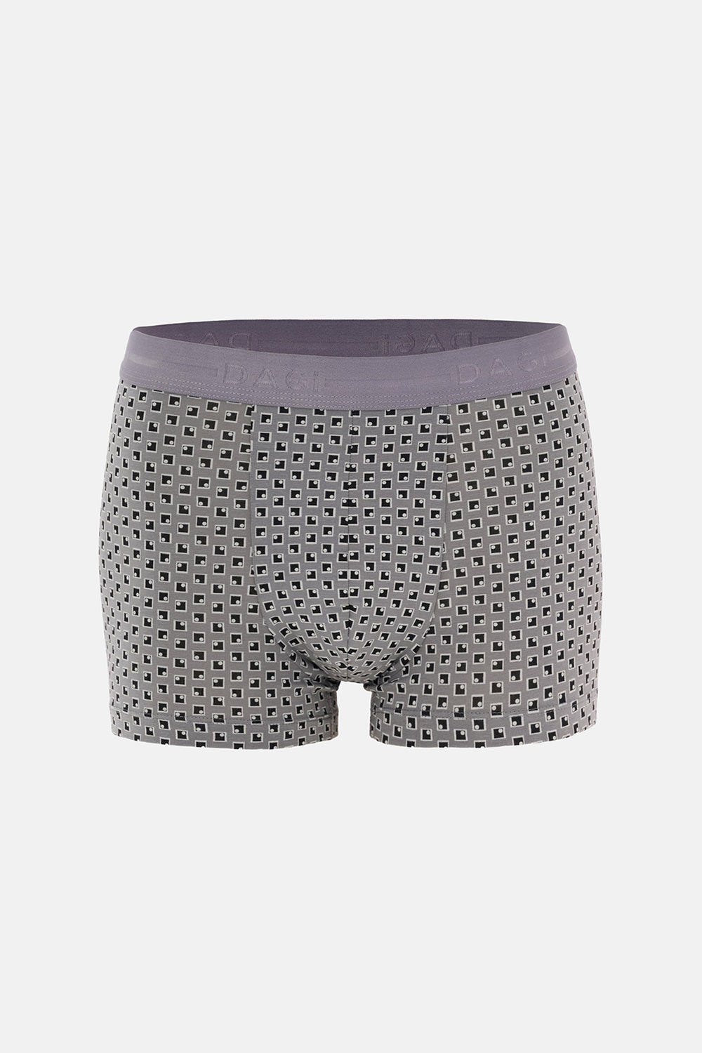 Gri Desenli Pamuk Boxer