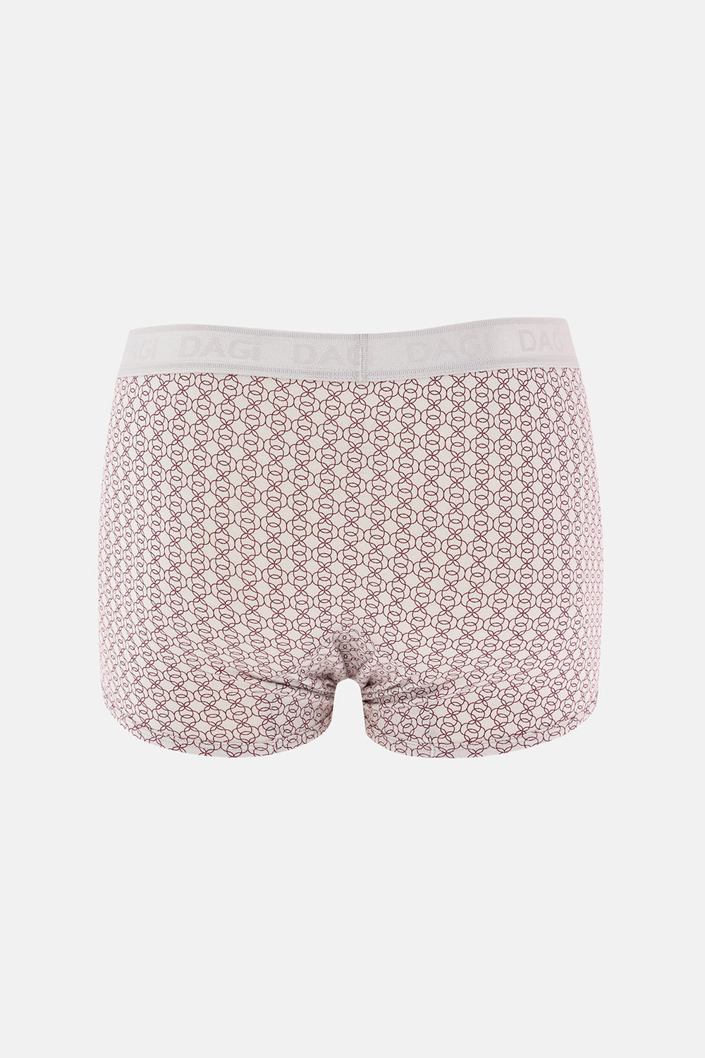 Gri-Kırmıxı 3'lu Desenli Micro Modal Boxer