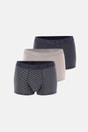 ANTRASİT-GRİ 3'lu Desenli Micro Modal Boxer