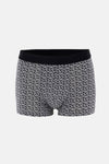 Siyah 2'li Desenli Pamuk Boxer