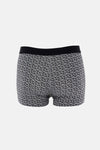 Siyah 2'li Desenli Pamuk Boxer
