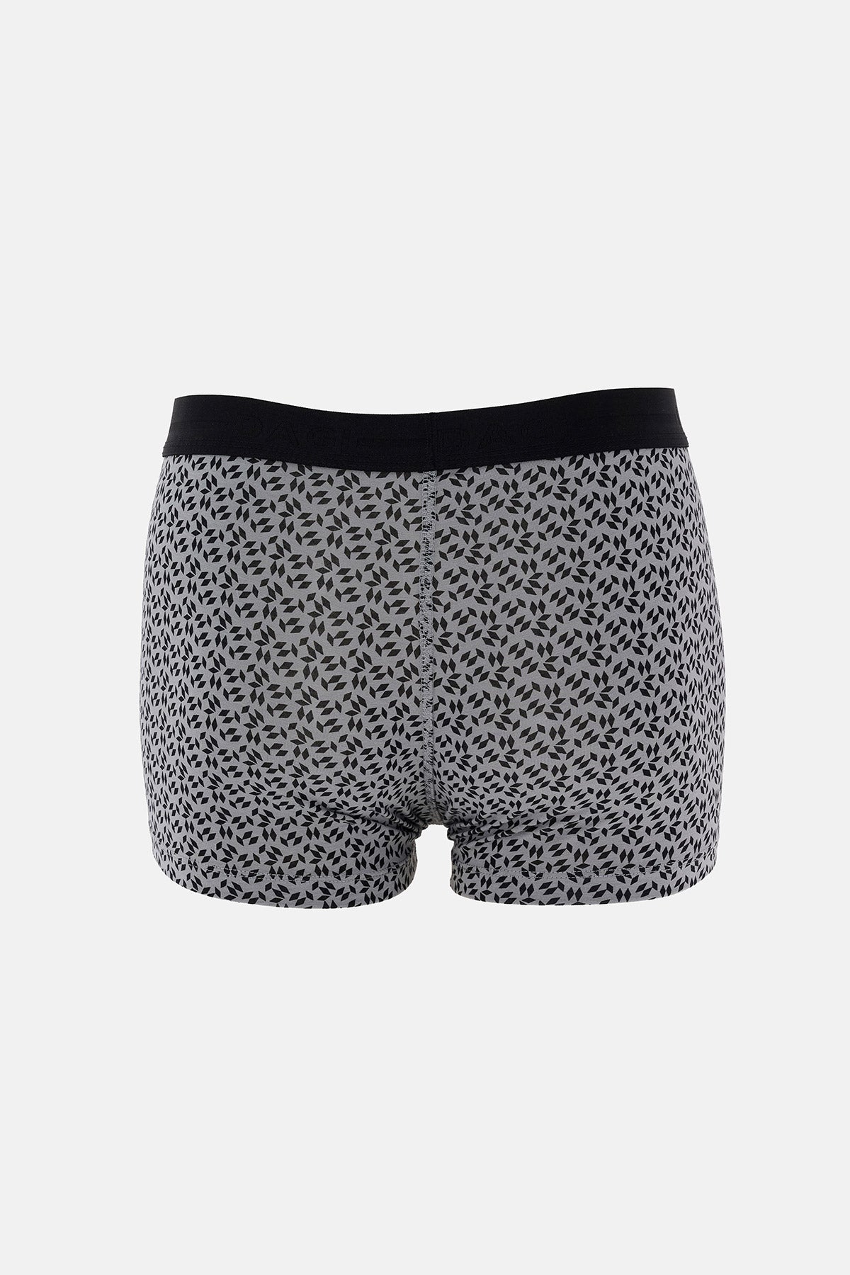 Siyah 2'li Desenli Pamuk Boxer