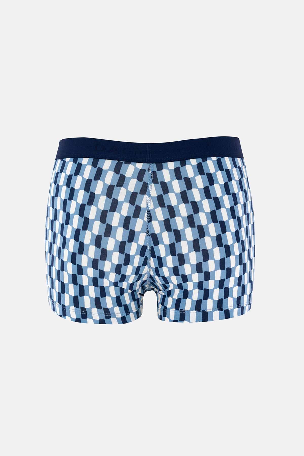 Lacivert Desenli Pamuk Boxer