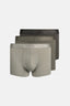 HAKİ-KOYU GRİ 3'lü Desenli Micro Modal Boxer