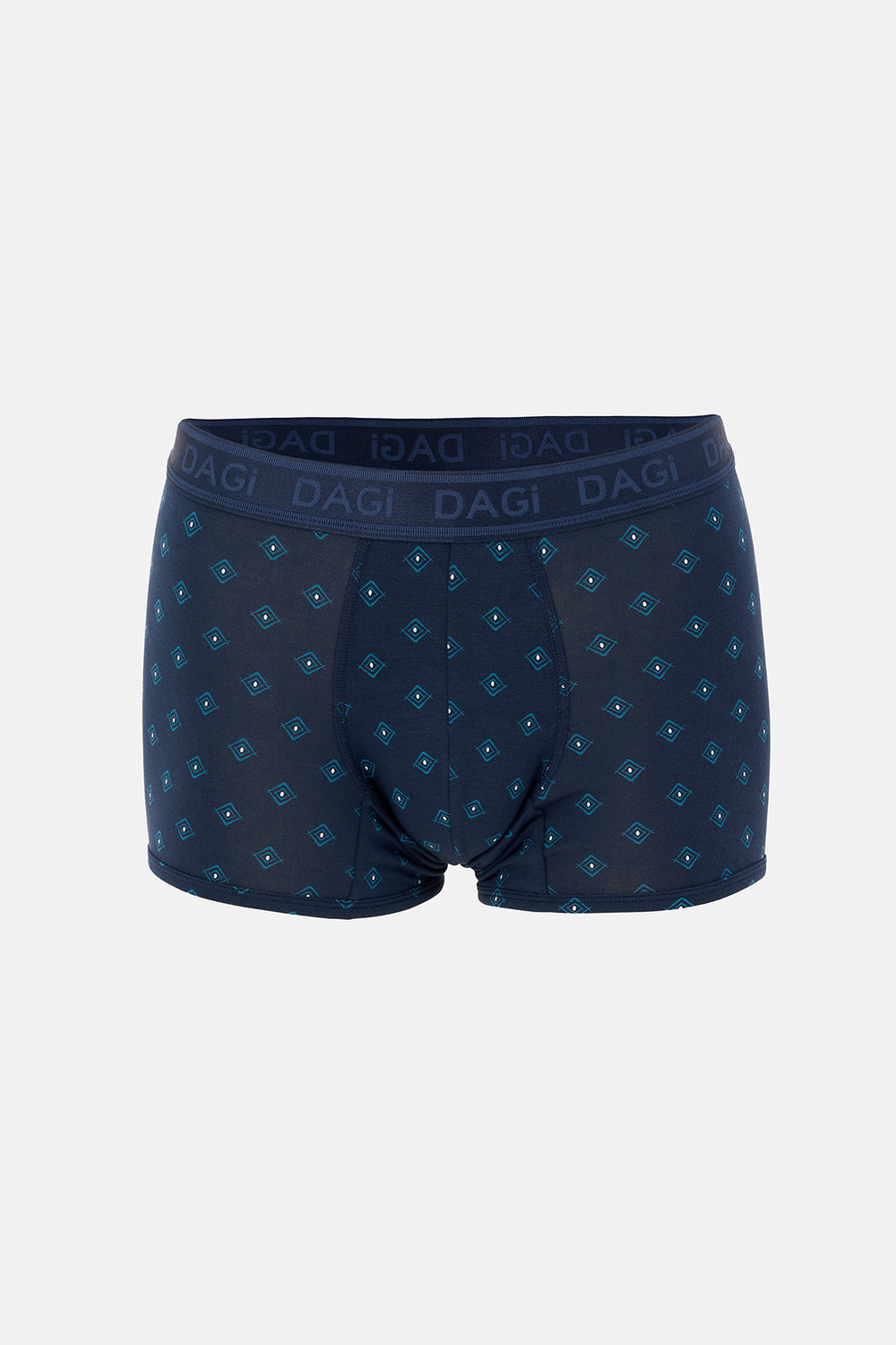 Lacivert-Mavi Desenli Micro Modal Boxer