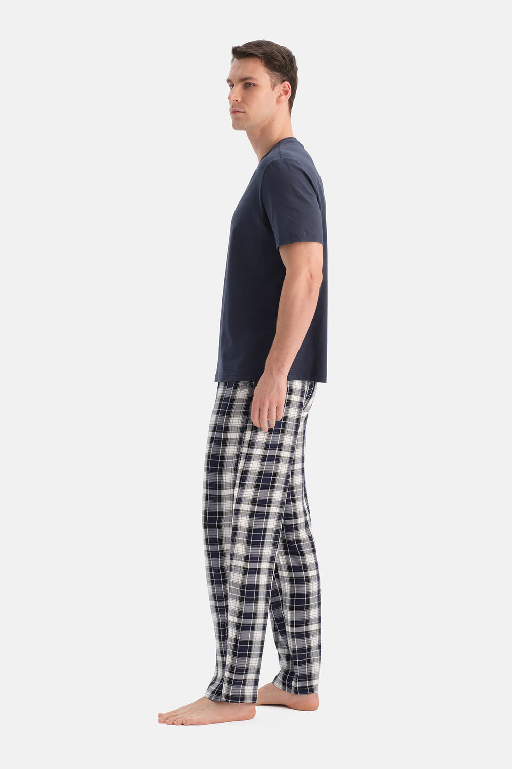 Multicolor Ekoseli Dokuma Pantolon