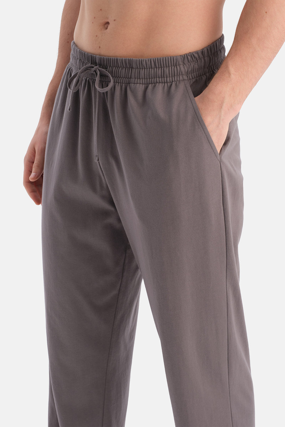 Füme Düz Paça Örme Pantolon