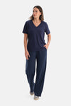Lacivert Cepli Basic Modal Pantolon