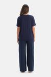 Lacivert Cepli Basic Modal Pantolon