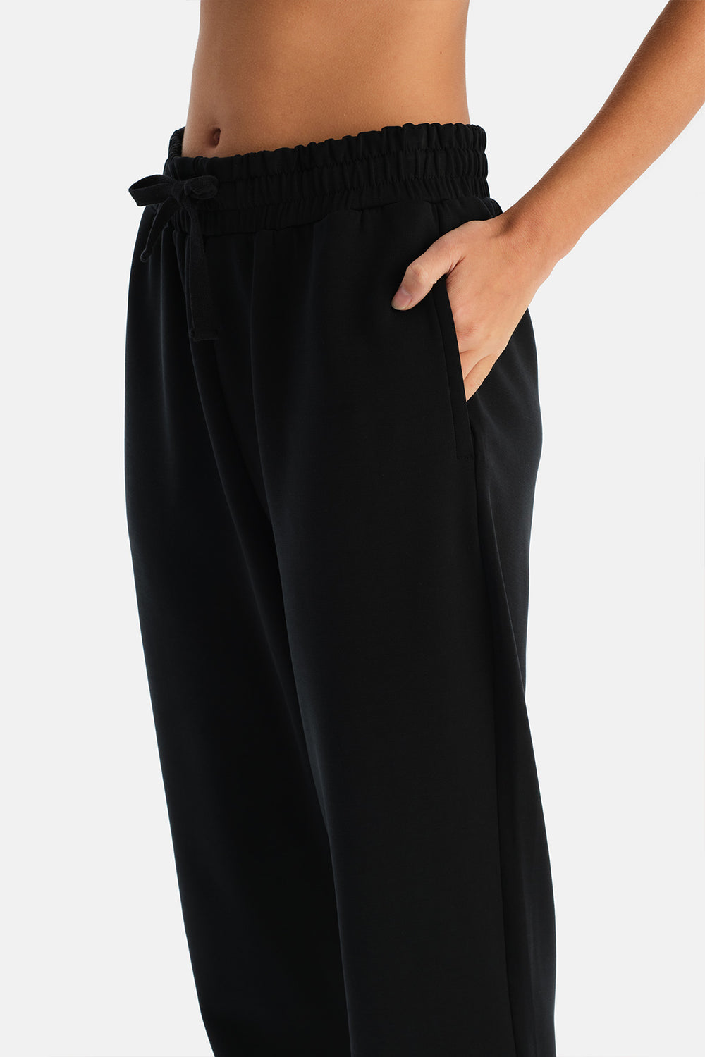 Siyah Jogger Modal Karışımlı Pantolon