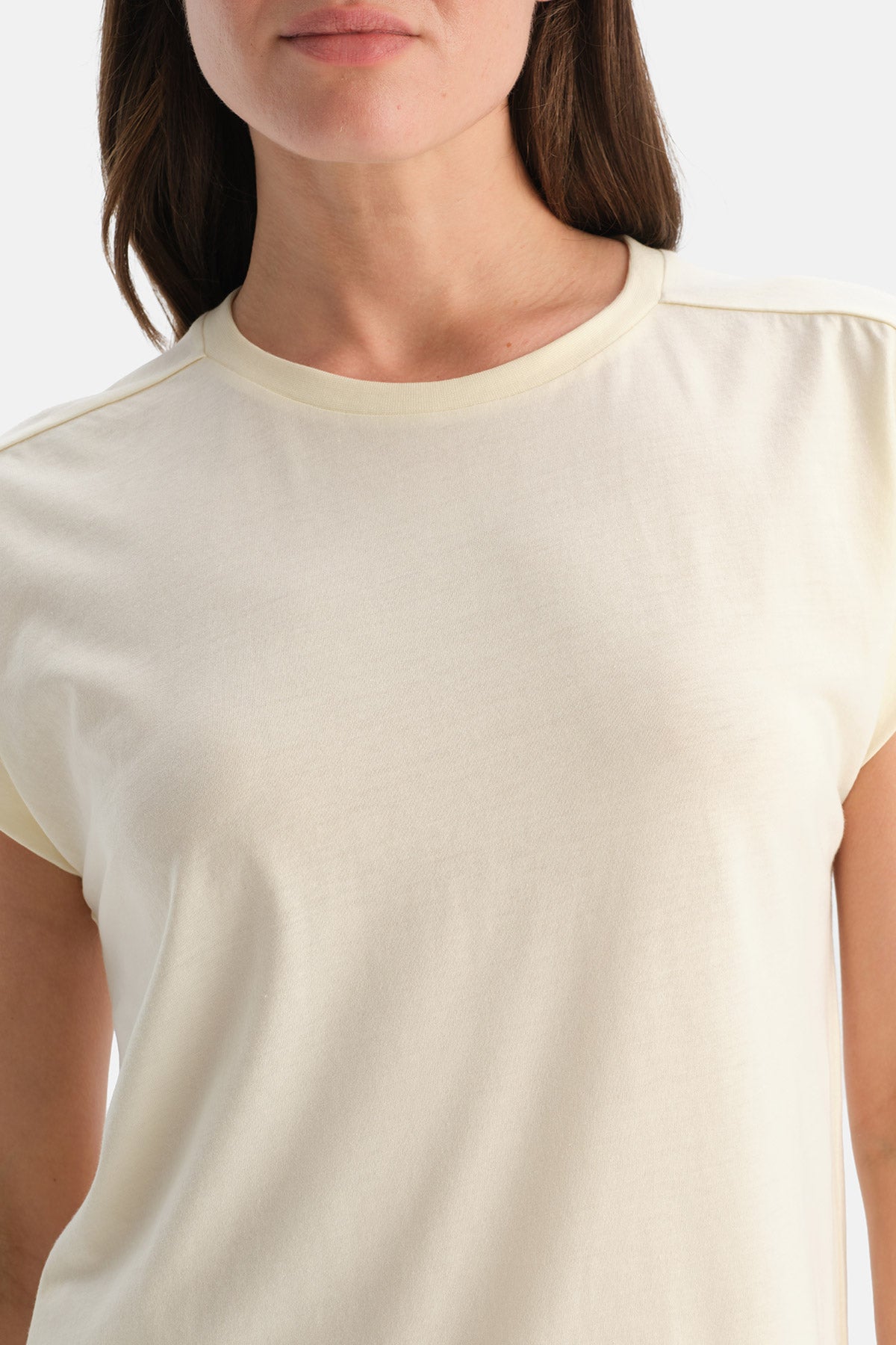 Açık Sarı Kısa Kollu Tişört Pijama Takımı