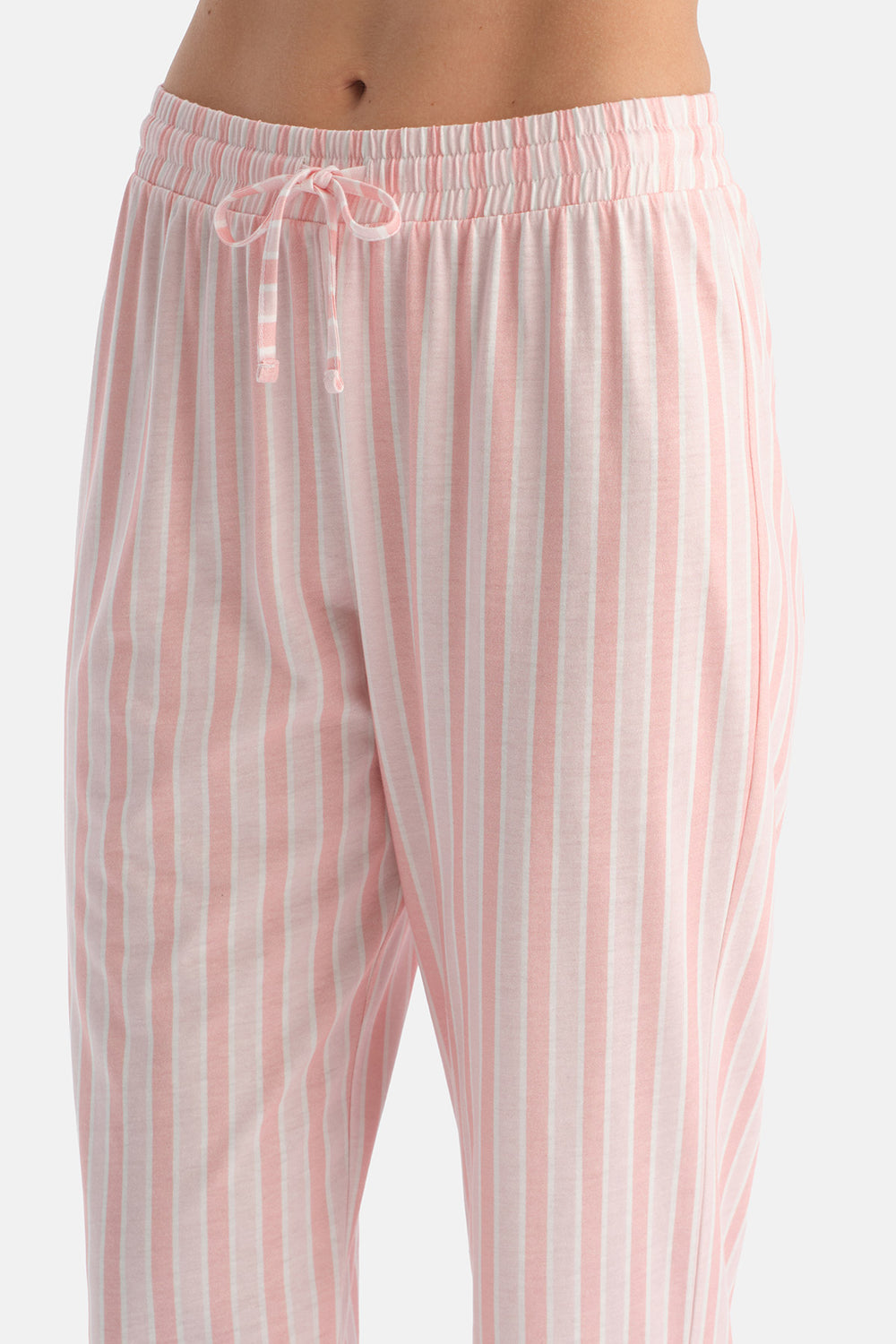 Gül Kurusu Baskılı Tişört Pijama Takımı
