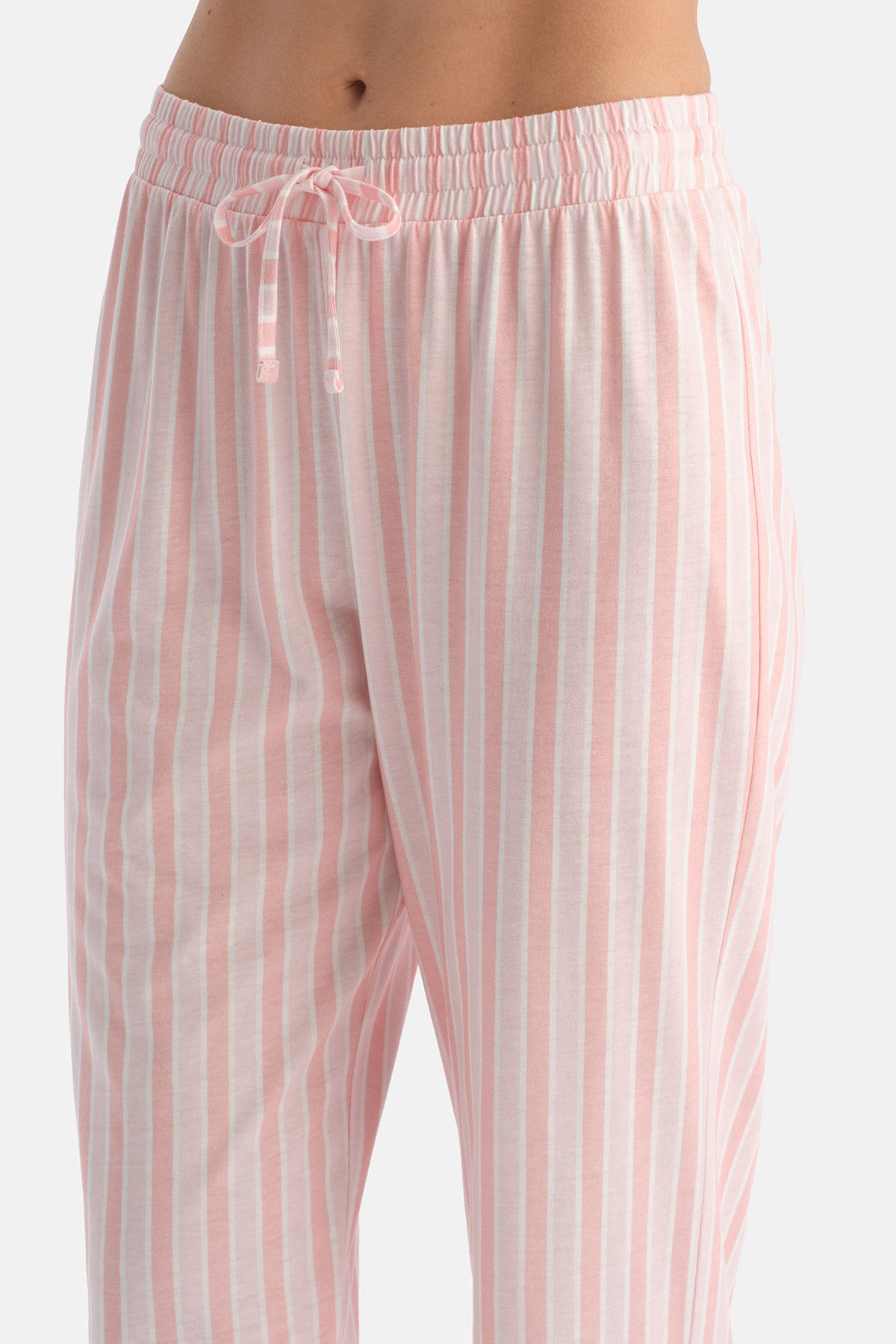 Gül Kurusu Baskılı Tişört Pijama Takımı