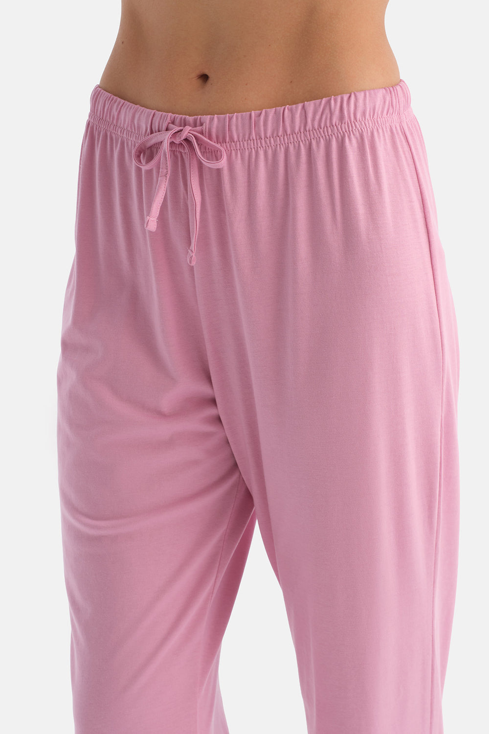 Pembe Biyeli Pamuk Modal Gömlek Pantolon Takım