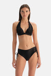 Siyah Yanı Büzgülü Bikini Alt