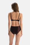 Kahverengi Yanı Drapeli Bikini Alt