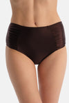 Kahverengi Yanı Drapeli Bikini Alt