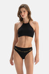 Siyah Halter Yaka Bikini Üst