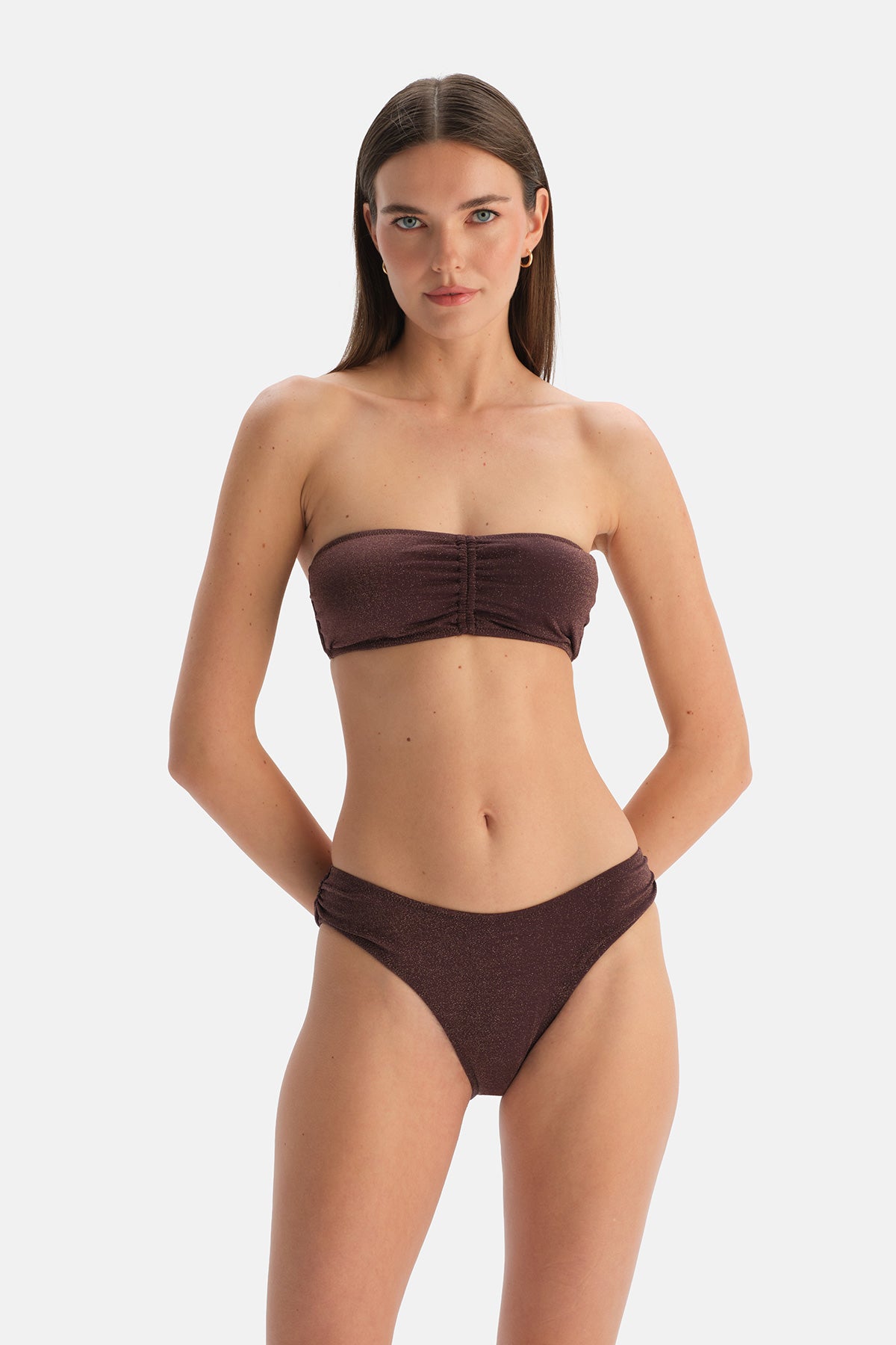 Kahverengi Normal Bel Bikini Alt