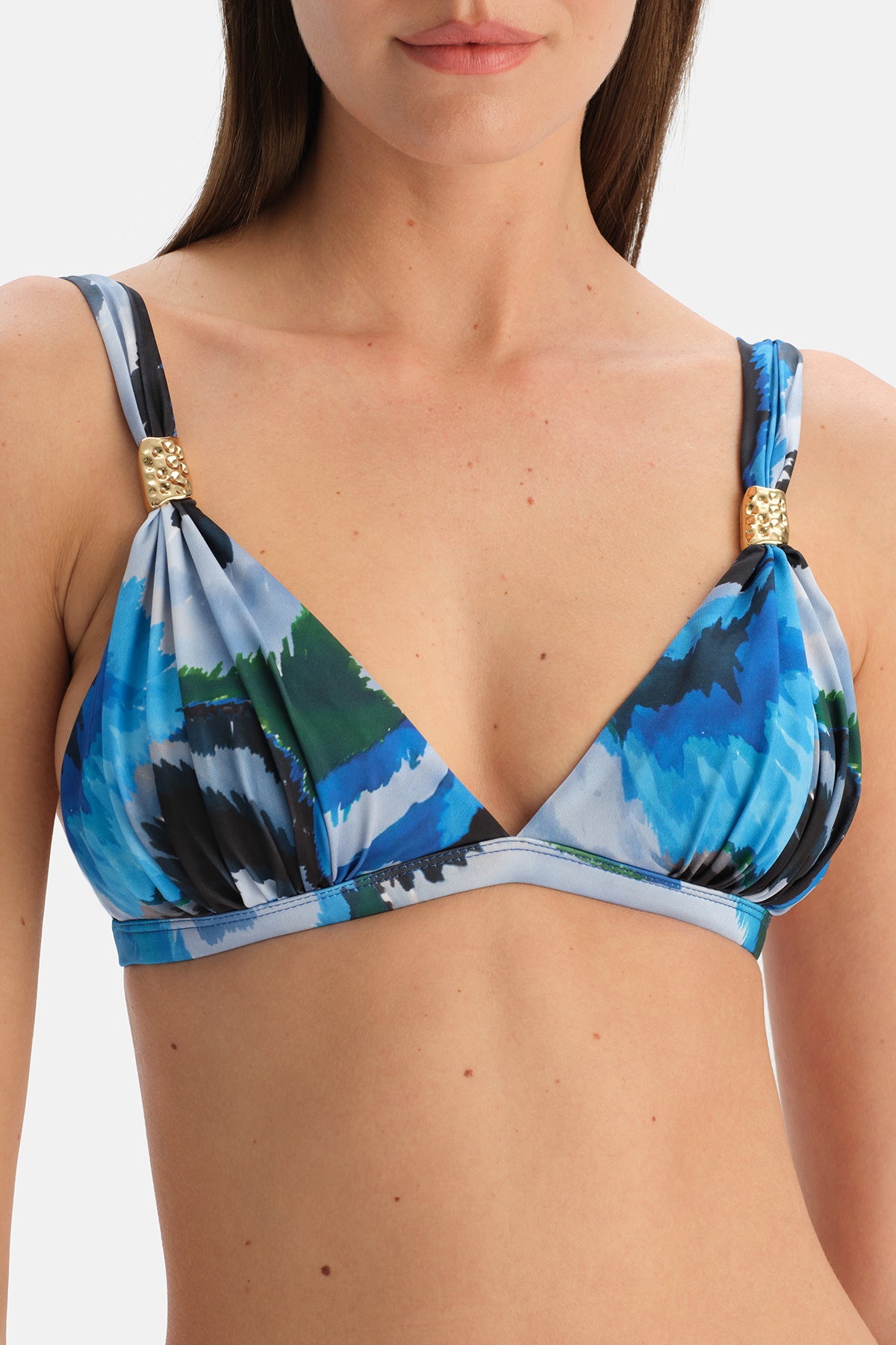 Multicolor Üçgen Bikini Üst