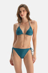 Petrol Mavi Düşük Bel Bikini Alt