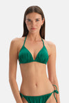 Zümrüt Yeşil Üçgen Bikini Üst