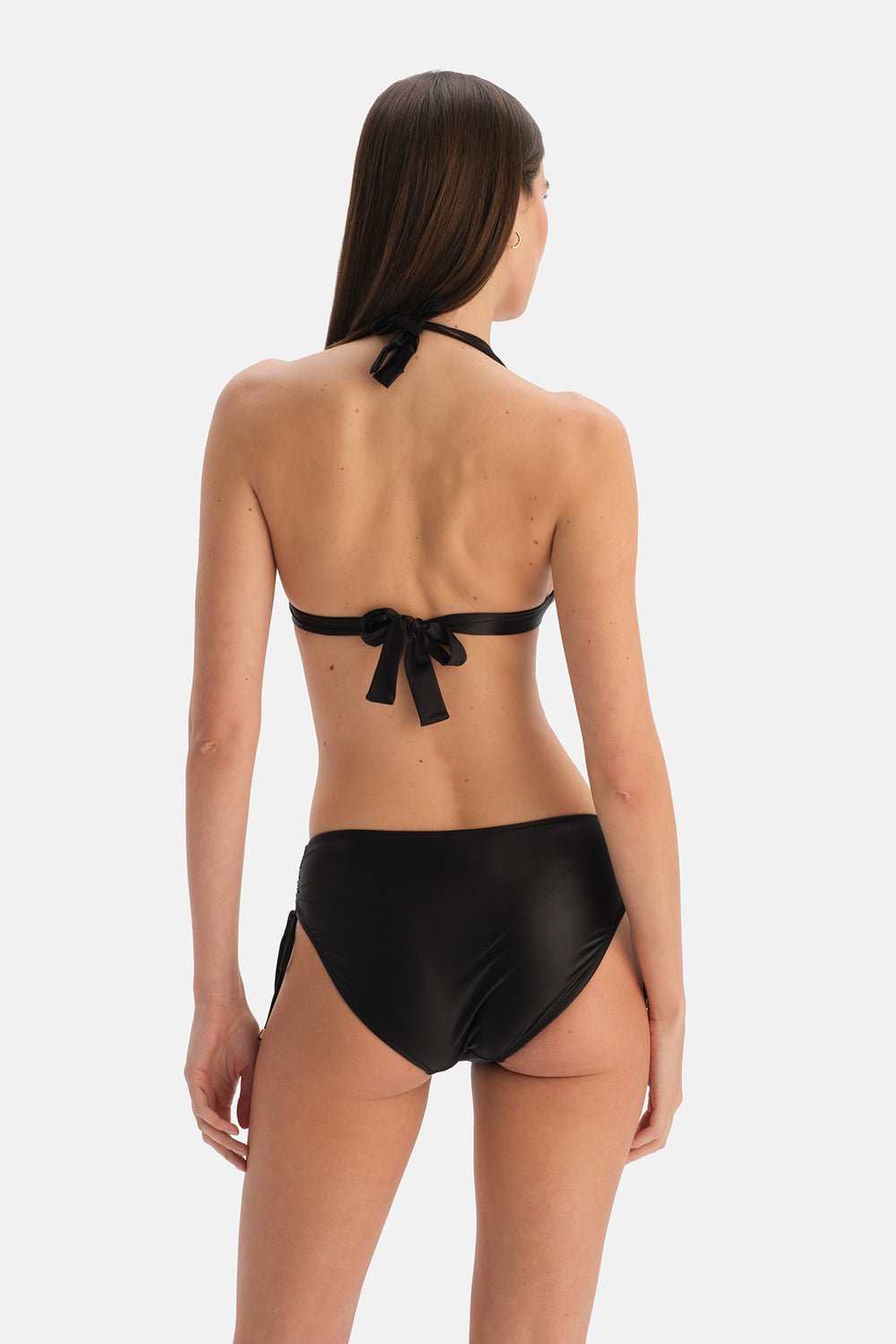 Siyah Üçgen Geniş Kaplı Bikini Üst