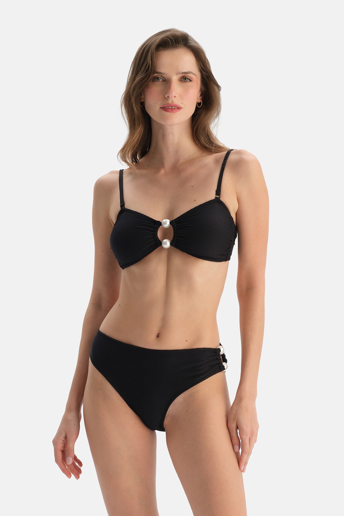 Siyah Straplez Bikini Üst