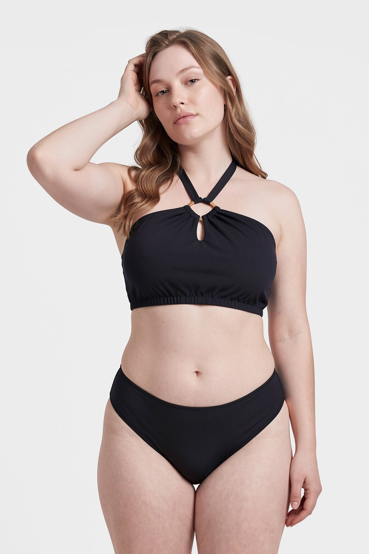 Siyah Yüksek Bel Bikini Alt