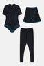 Siyah Fermuarlı 3 Parçalı Set