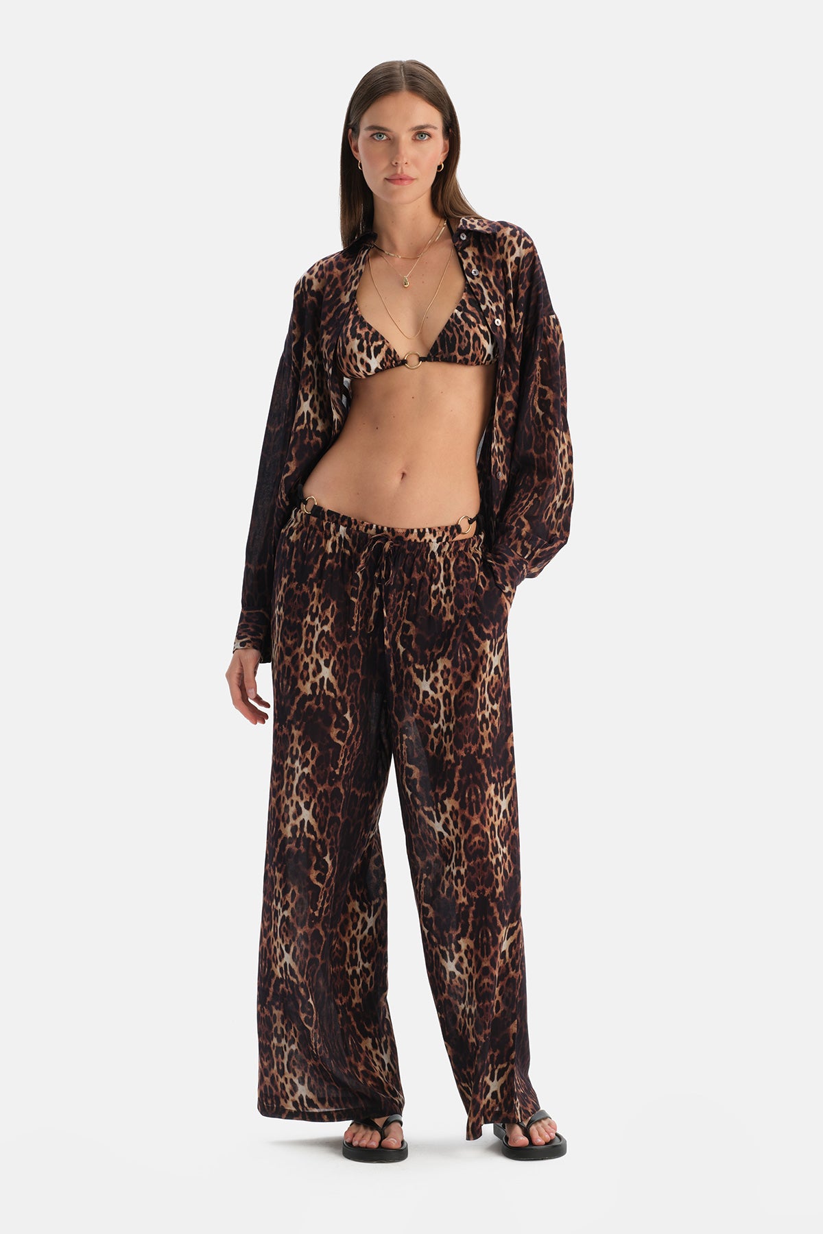 Multicolor Leoparlı Pantolon
