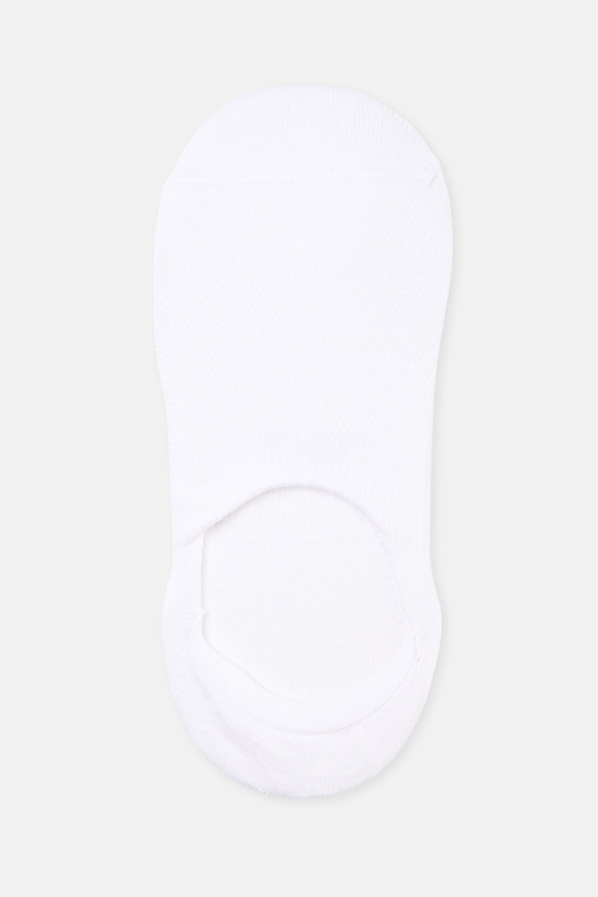 Beyaz-Gri Melanj Kadın 2'li Dokulu Pamuk Babet Çorabı