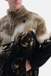 Haki Dağ Manzaralı Sweatshirt