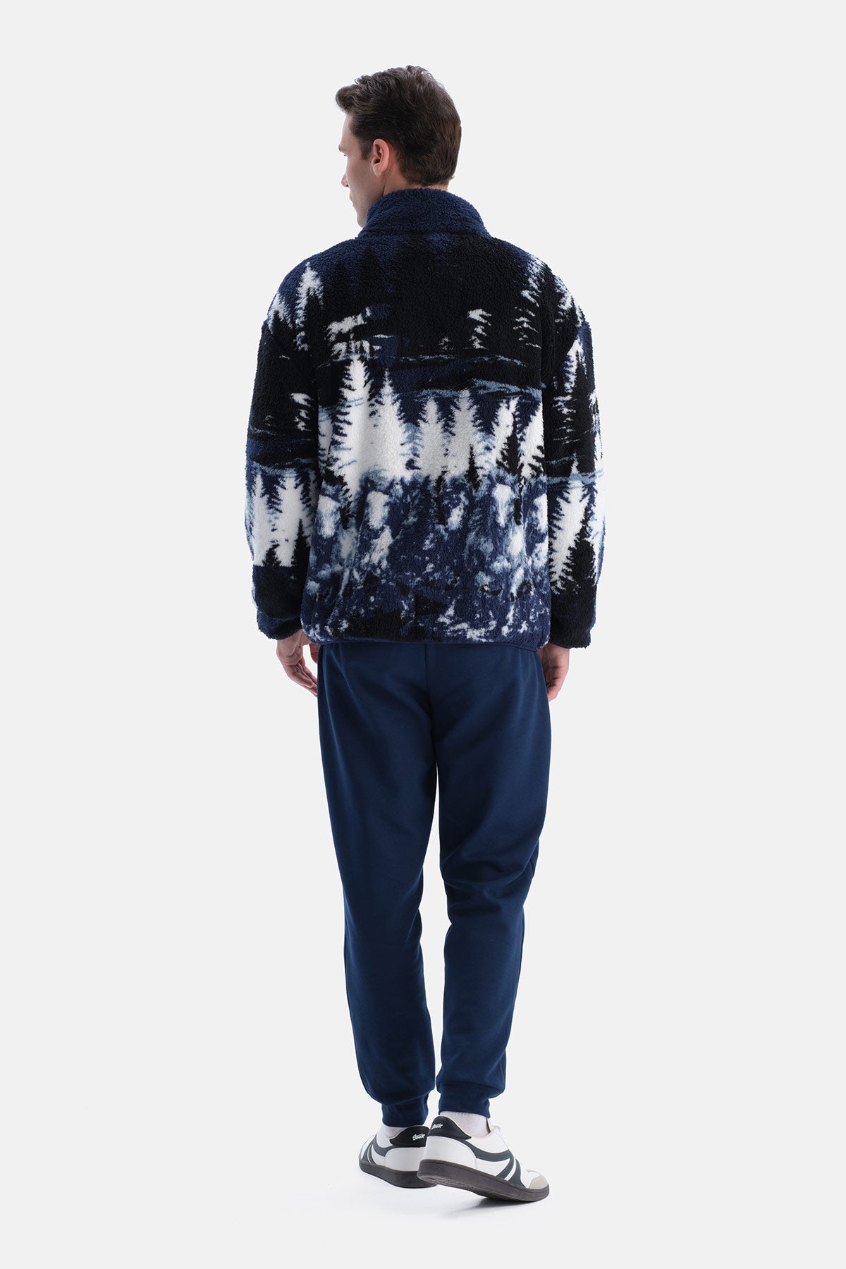 Lacivert Orman Manzaralı Sweatshirt