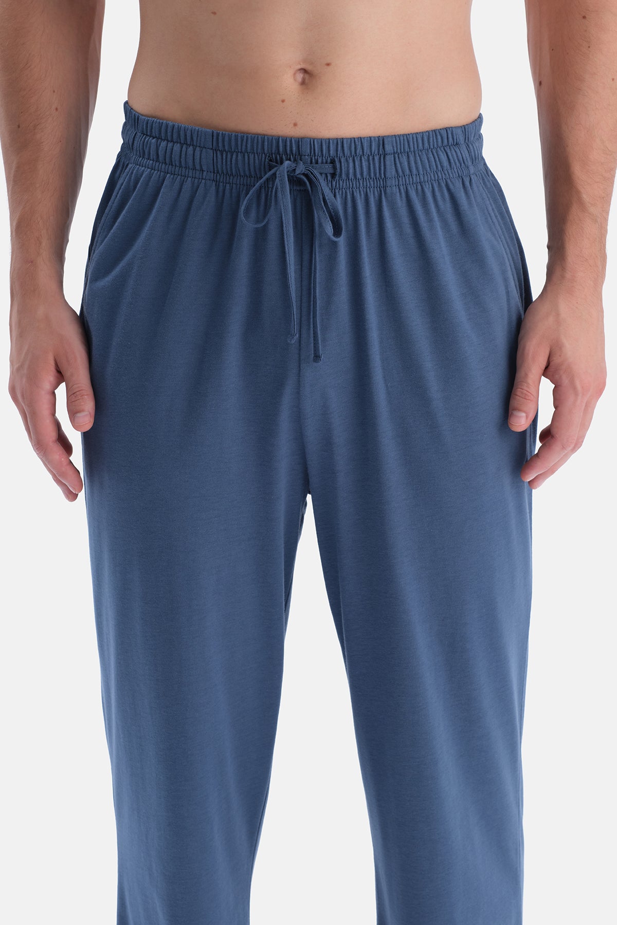 Lacivert Pamuk Modal 2'Li Örme Pantolon Set